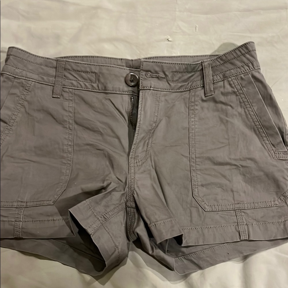 Prana Gray Cargo Shorts Relaxed Fit Cotton Blend